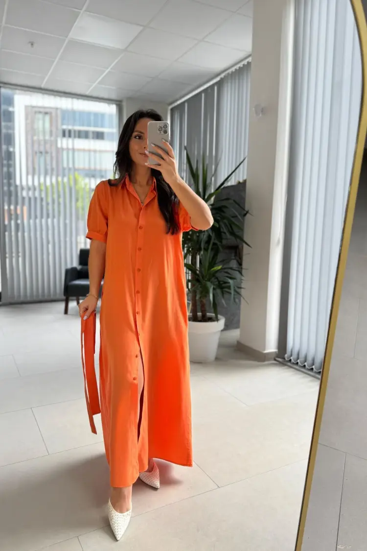 Casual Elegant Formal Modest Shirt Dress Maxi