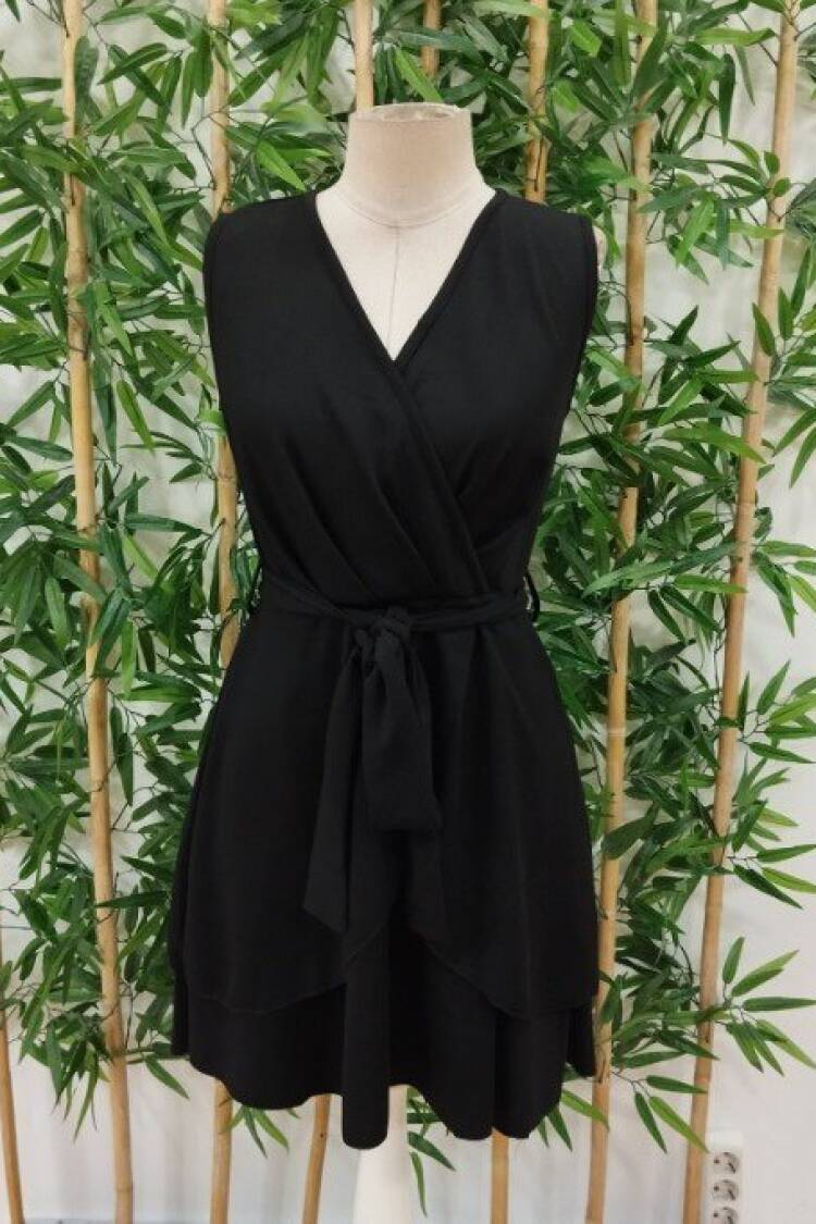 Black Sexy Elegant Wrap Dress
