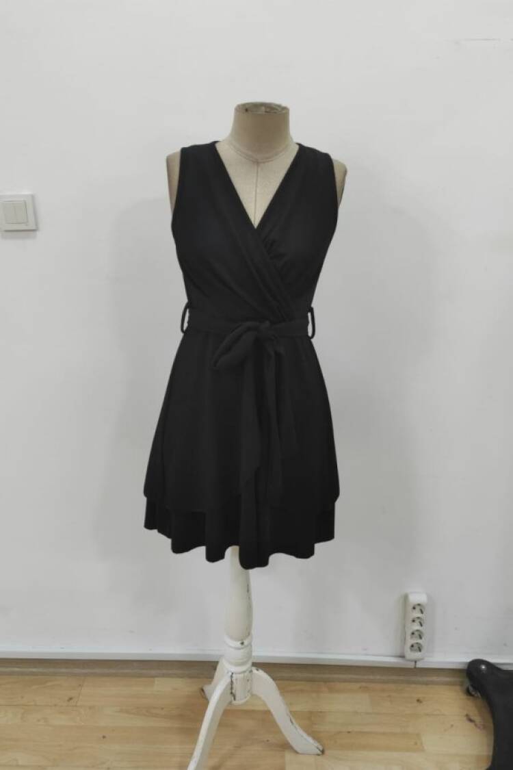 Black Sexy Elegant Wrap Dress