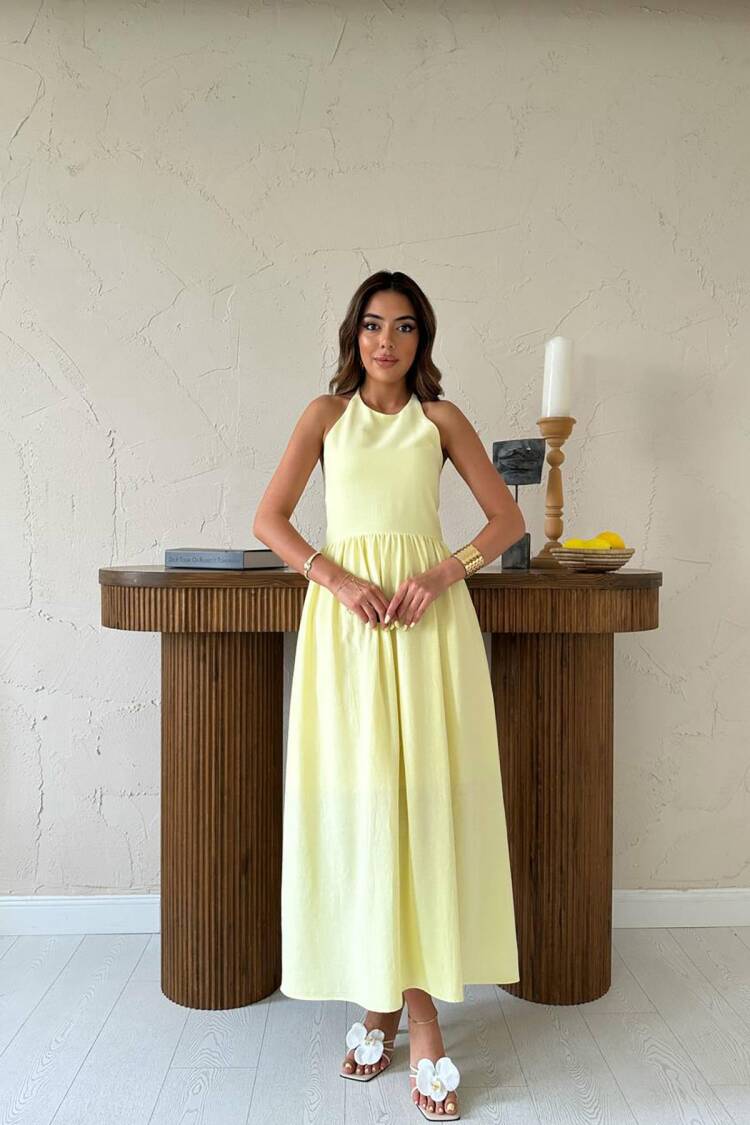 Elegant A-Line Floor Length Dress - Brand: Elisa - Women's Clothing Wholesale - Globality Store