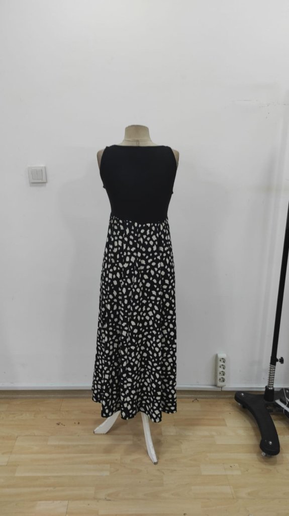 Black Polka Dot Fit And Flare Dress