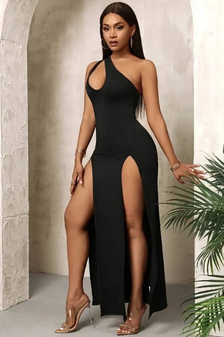 Black Sexy Elegant Formal Glam Bodycon Dress