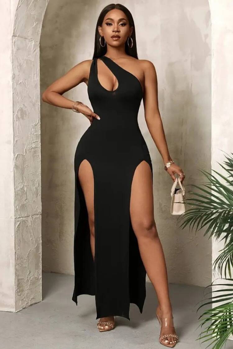 Black Sexy Elegant Formal Glam Bodycon Dress