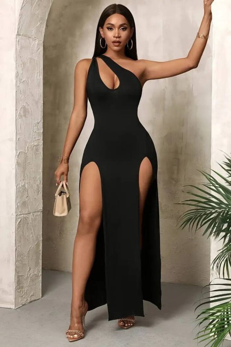 Black Sexy Elegant Formal Glam Bodycon Dress