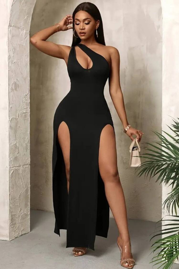 Black Sexy Elegant Formal Glam Bodycon Dress
