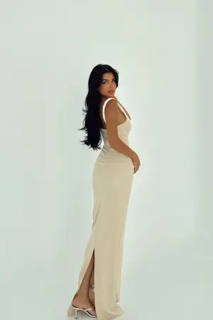Sexy Elegant Formal Glam Bodycon Dress Sleeveless Square Neck Floor Length - Brand: EYYO ATELIER - Women's Clothing Wholesale - Globality Store