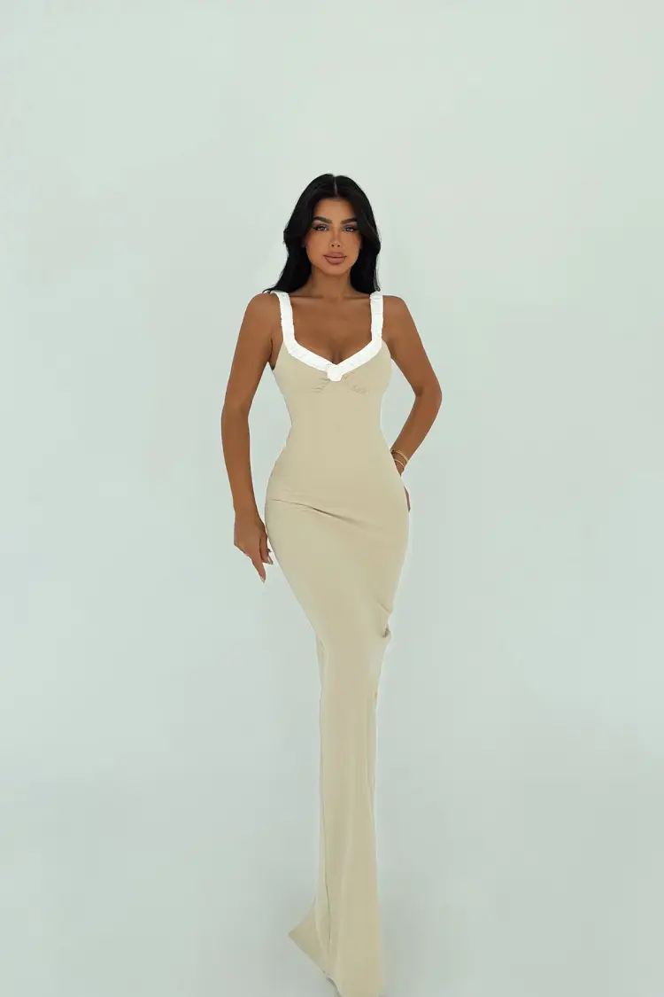 Sexy Elegant Formal Glam Bodycon Dress Sleeveless Square Neck Floor Length - Brand: EYYO ATELIER - Women's Clothing Wholesale - Globality Store