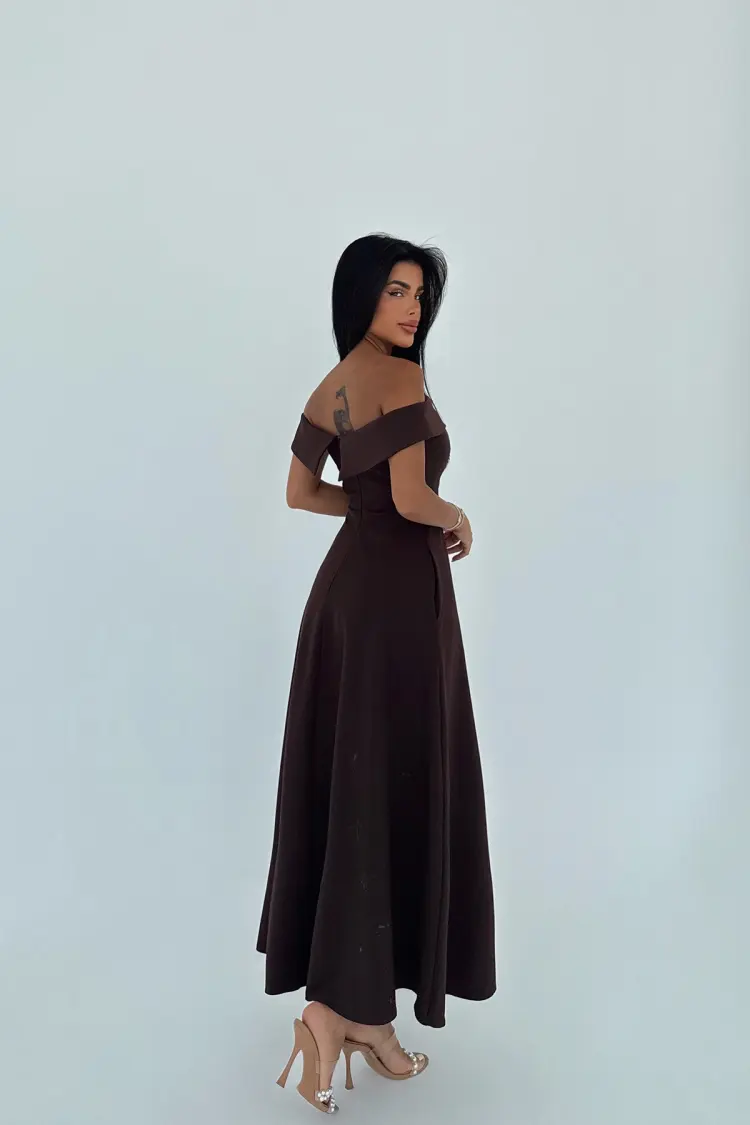 ElegantA-Line Off Shoulder Neck Dress