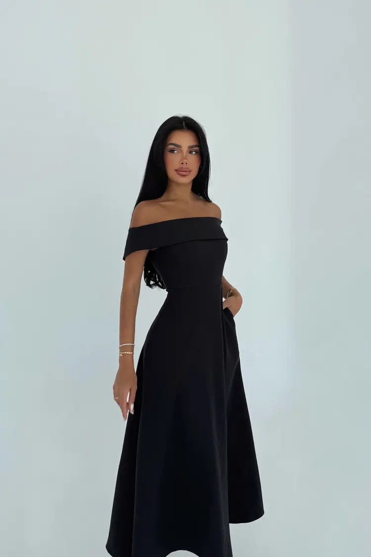 ElegantA-Line Dress Off Shoulder Neck