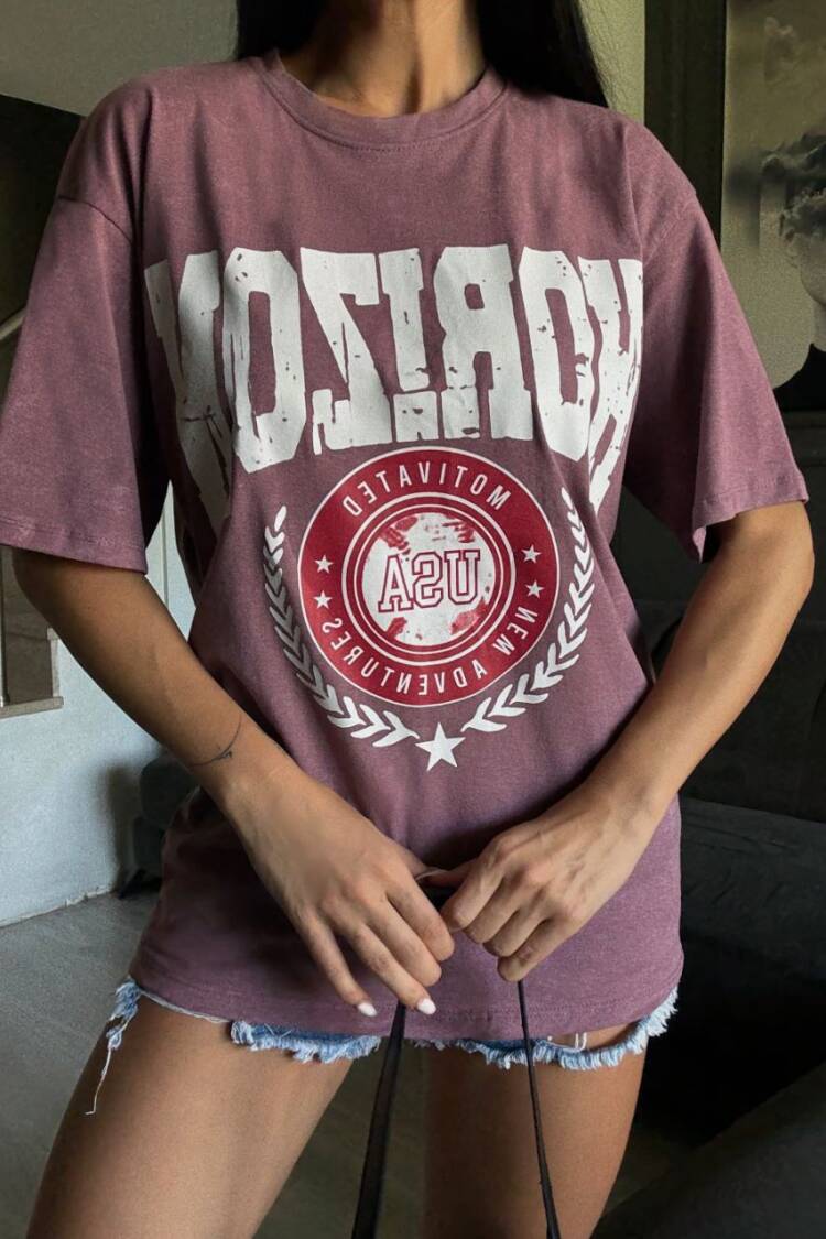 Fuchsia Tshirt Oversized Casual Streetwear
