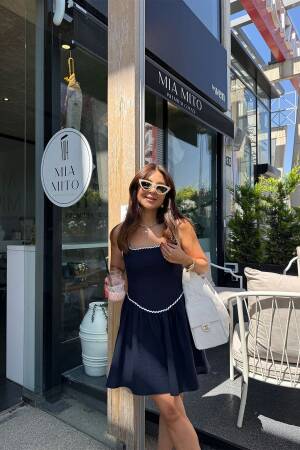 Skater Dress With Square Neck