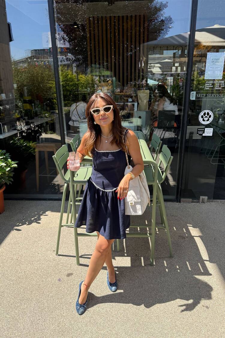 Skater Dress With Square Neck