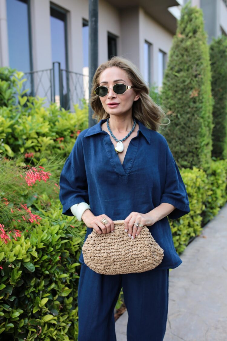 Oversized Fit V-Neck Blouse