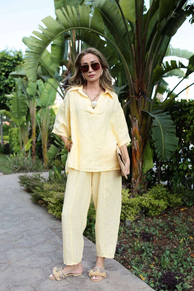Palazzo Pants With Wide Leg And Mid Waist