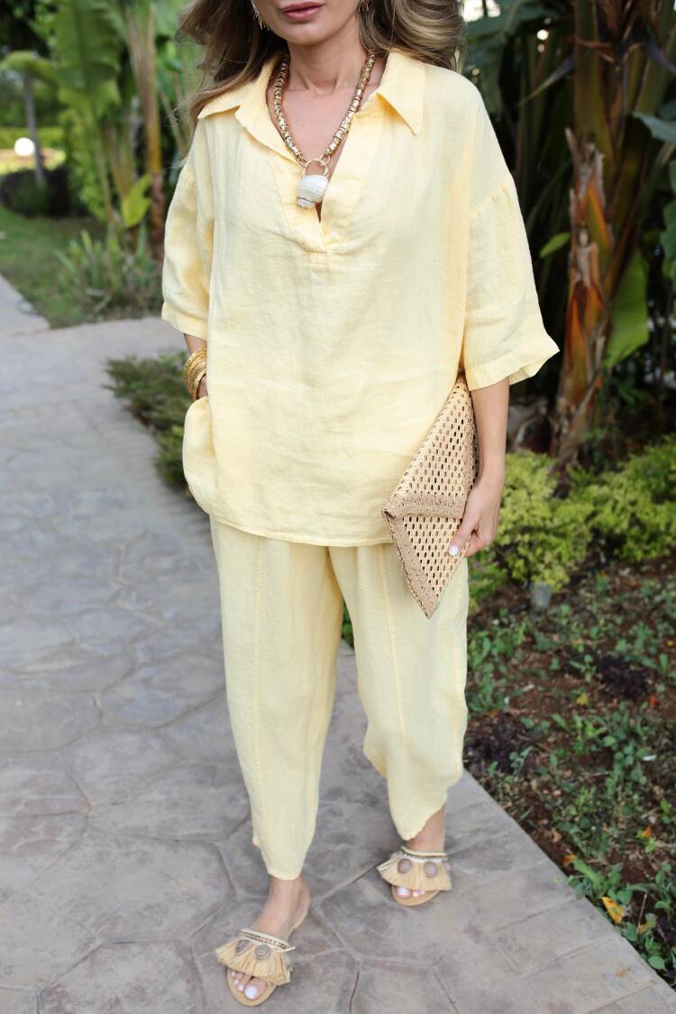 Palazzo Pants With Wide Leg And Mid Waist