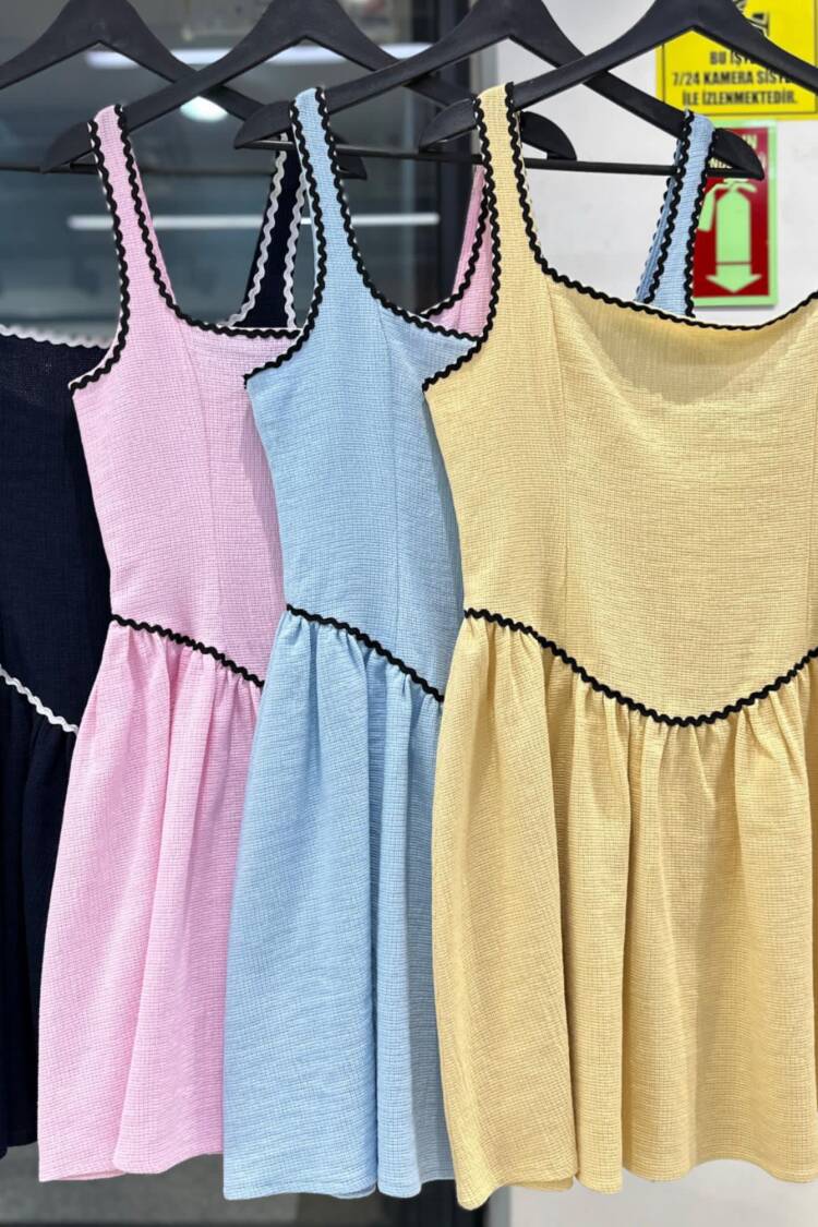 Black Babydoll Dress With Square Neck