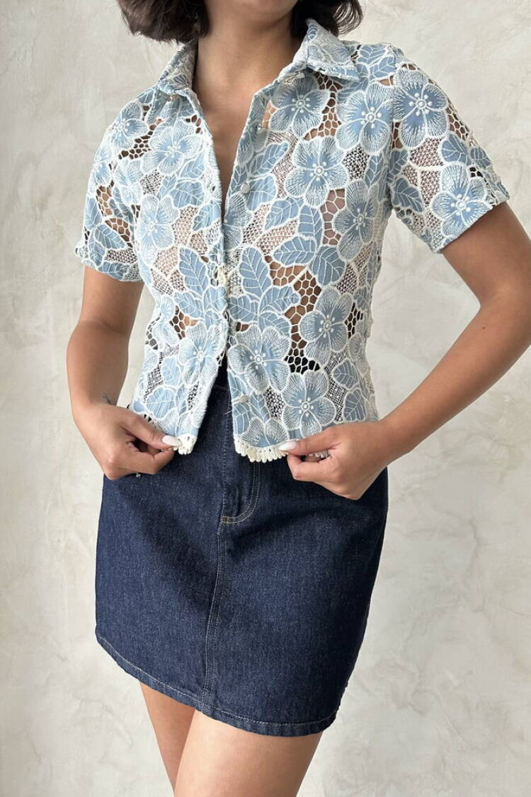 Floral Buttoned Slim Fit Shirt