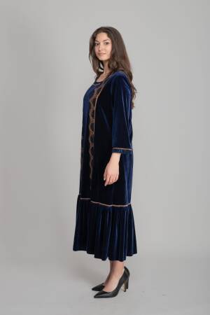 NavyElegant A-Line Midi Dress - Brand: GUMANIZE - Women's Clothing Wholesale - Globality Store