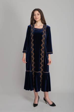 NavyElegant A-Line Midi Dress - Brand: GUMANIZE - Women's Clothing Wholesale - Globality Store
