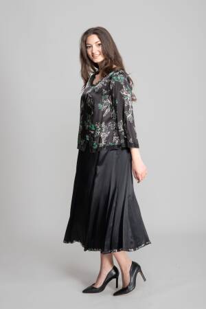 Black Elegant Formal Vintage Midi Dress - Brand: GUMANIZE - Women's Clothing Wholesale - Globality Store