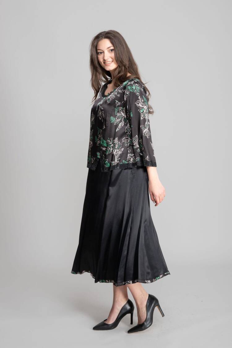 Black Elegant Formal Vintage Midi Dress