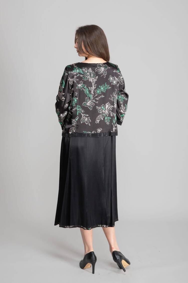 Black Elegant Formal Vintage Midi Dress