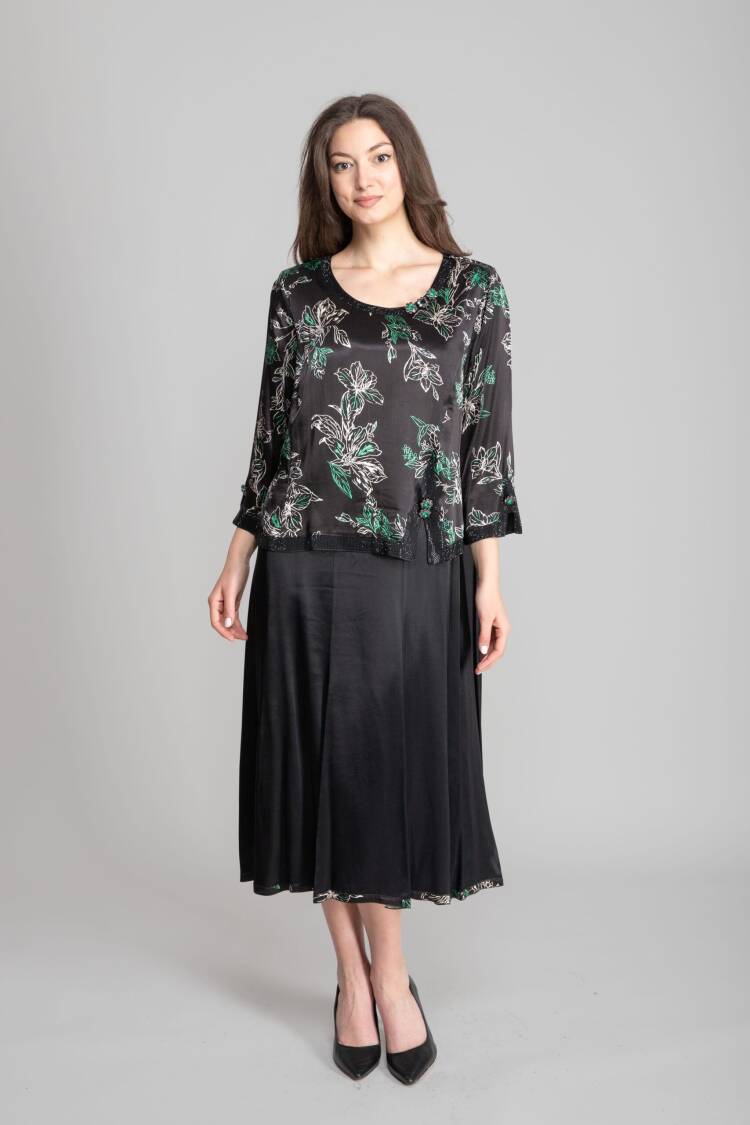 Black Elegant Formal Vintage Midi Dress - Brand: GUMANIZE - Women's Clothing Wholesale - Globality Store