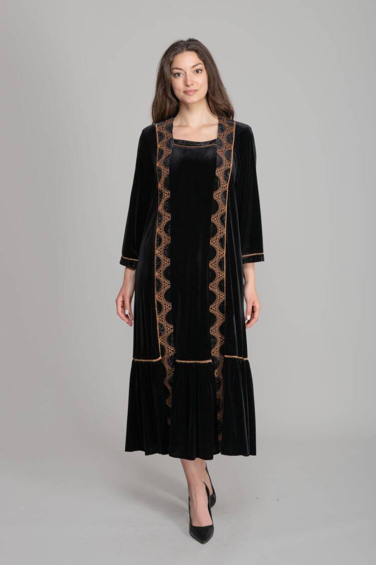 Elegant Shift Dress With Sequined Detail