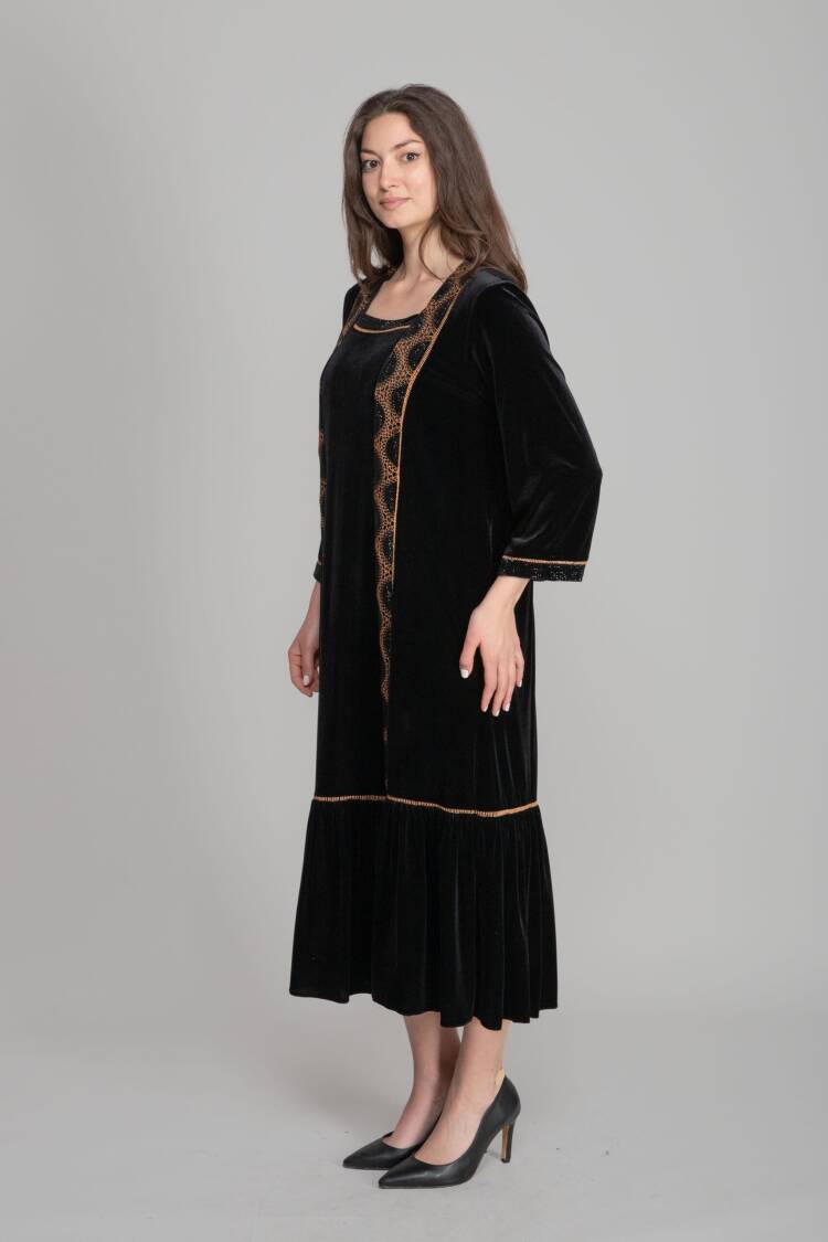 Elegant Shift Dress With Sequined Detail