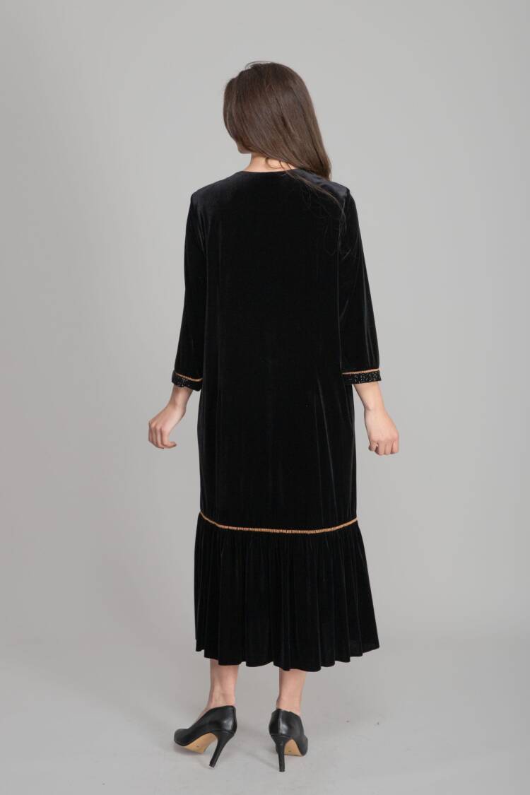 Elegant Shift Dress With Sequined Detail