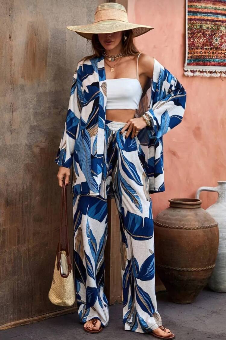 Boho Kimono With Floral Pattern - Brand: My Jest Fashion - Women's Clothing Wholesale - Globality Store