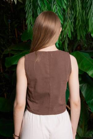 Vintage Crop Vest Buttoned Closure - Brand: XLove - Women's Clothing Wholesale - Globality Store