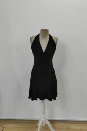 Black Fit And Flare Dress With V-Neck - Brand: Janes - Women's Clothing Wholesale - Globality Store