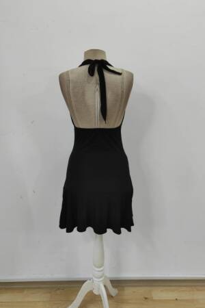 Black Fit And Flare Dress With V-Neck - Brand: Janes - Women's Clothing Wholesale - Globality Store
