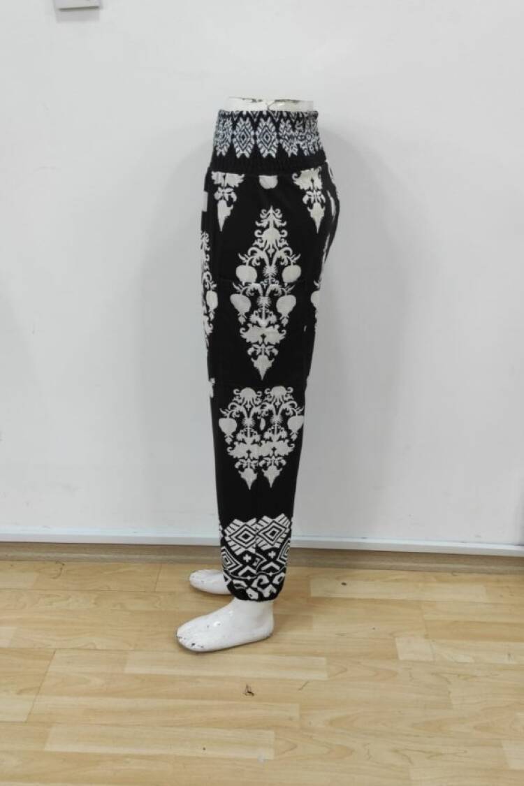 Black Boho Casual Palazzo Pants