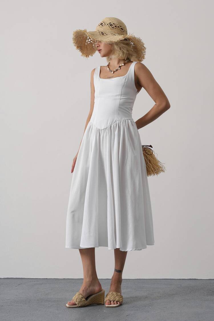 A-Line Cap Sleeve Dress