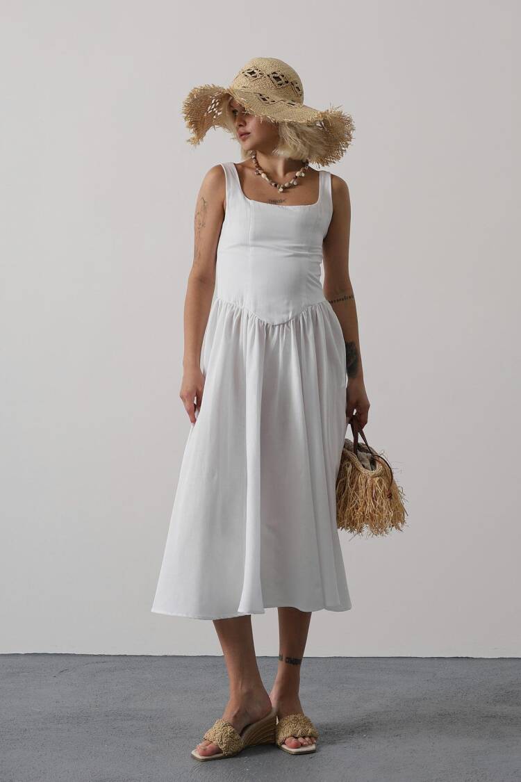 A-Line Cap Sleeve Dress