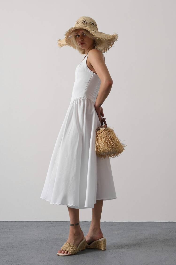 A-Line Cap Sleeve Dress
