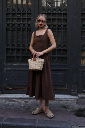 Fit And Flare Midi Dress - Brand: Reyon - Women's Clothing Wholesale - Globality Store