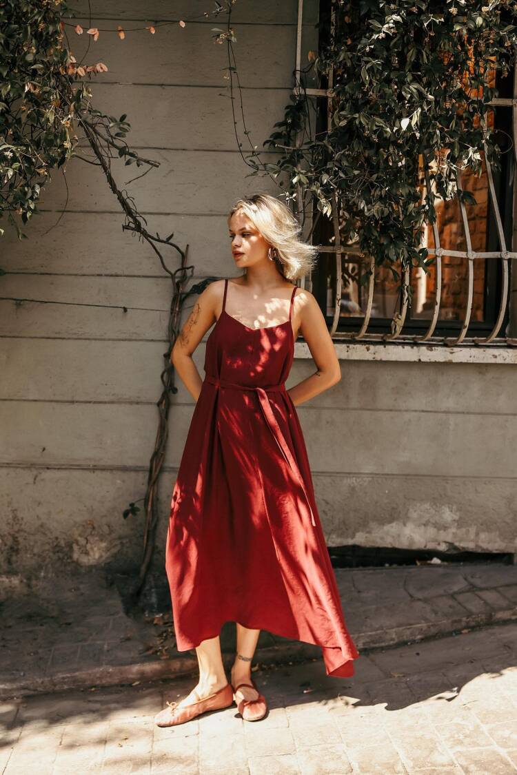 Sleeveless V-Neck Maxi Slip Dress