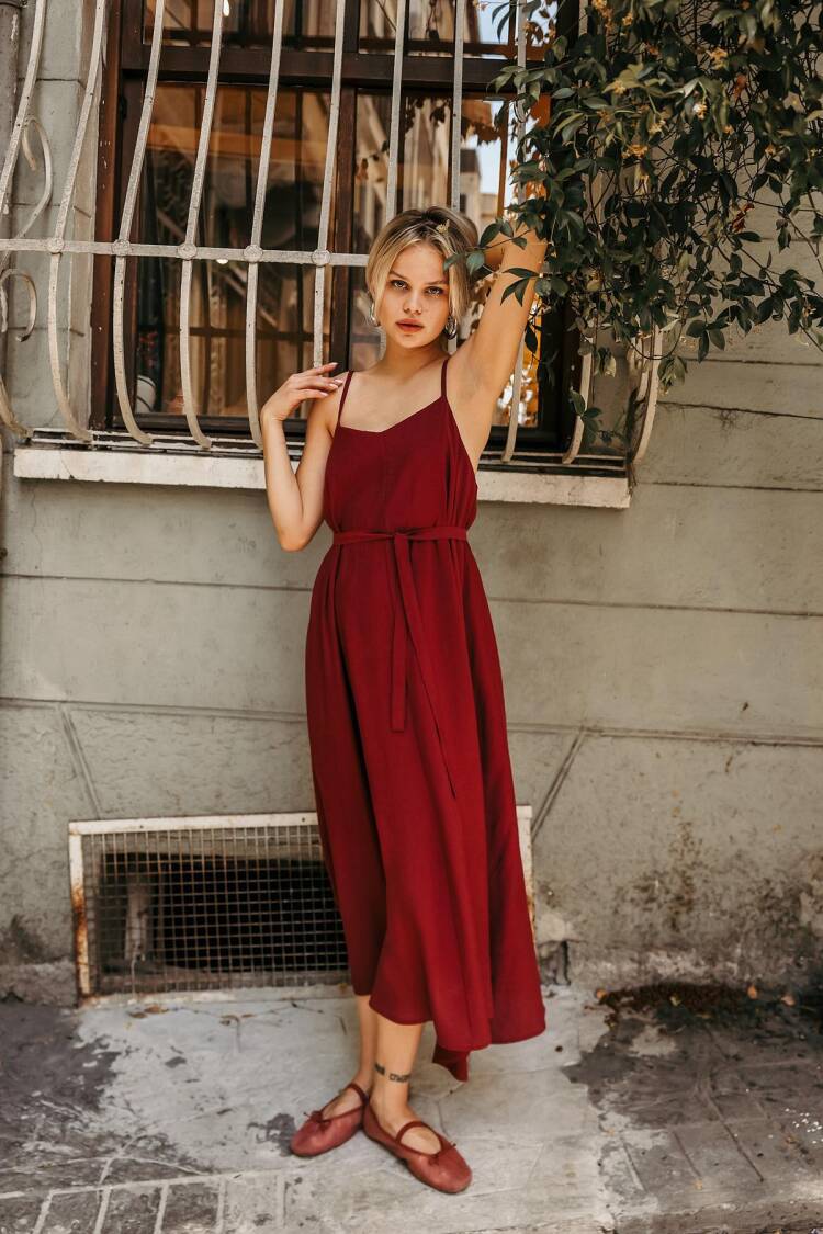 Sleeveless V-Neck Maxi Slip Dress