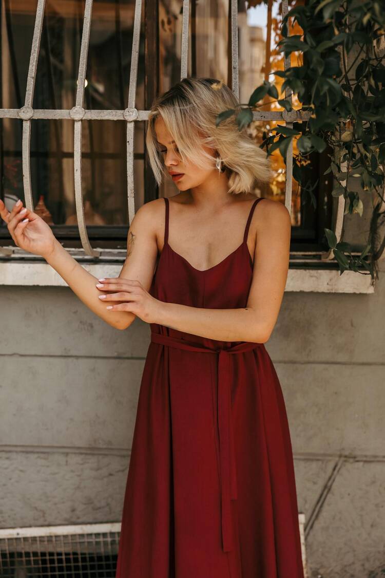 Sleeveless V-Neck Maxi Slip Dress