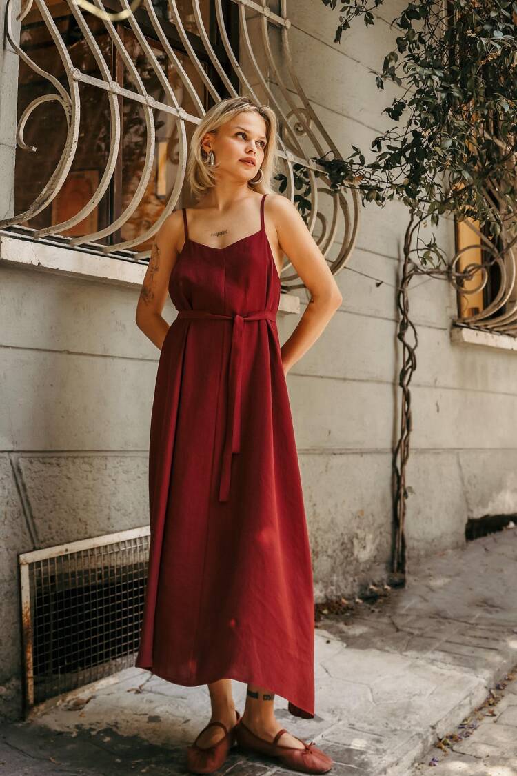 Sleeveless V-Neck Maxi Slip Dress