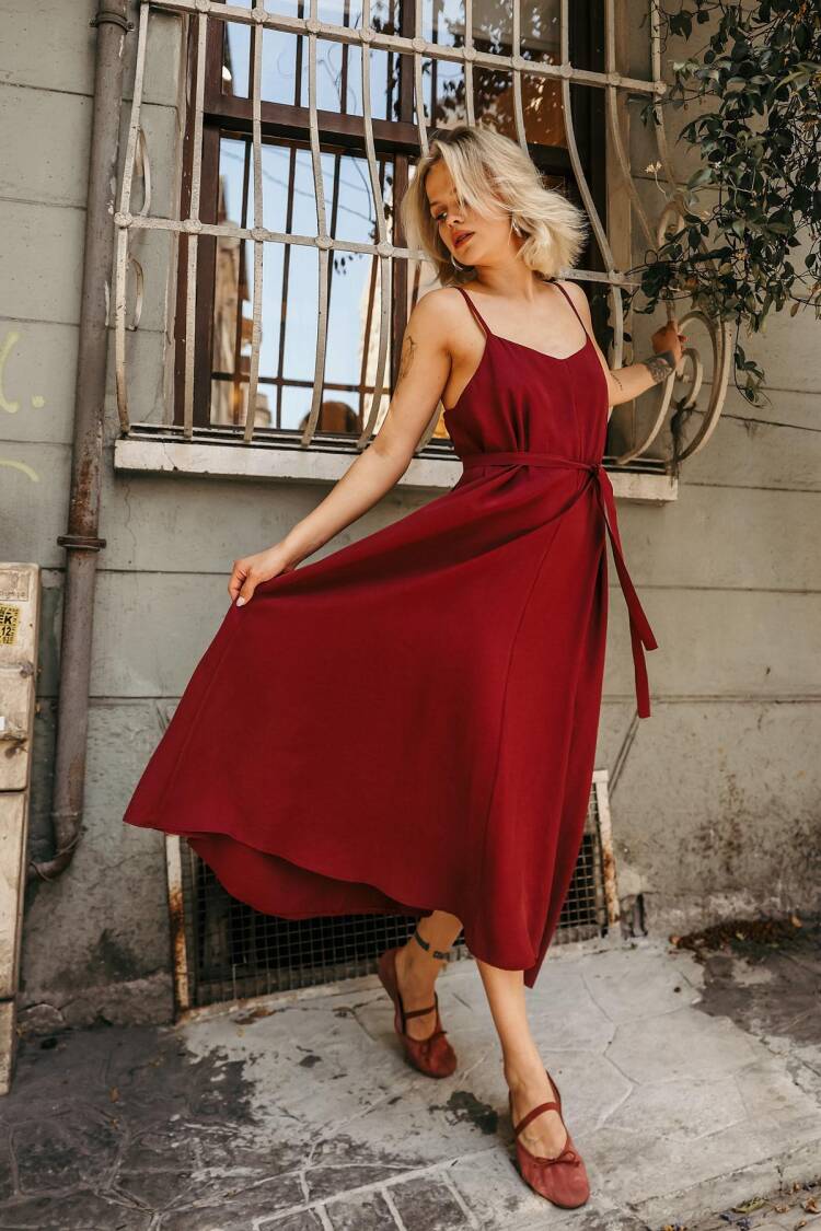 Sleeveless V-Neck Maxi Slip Dress
