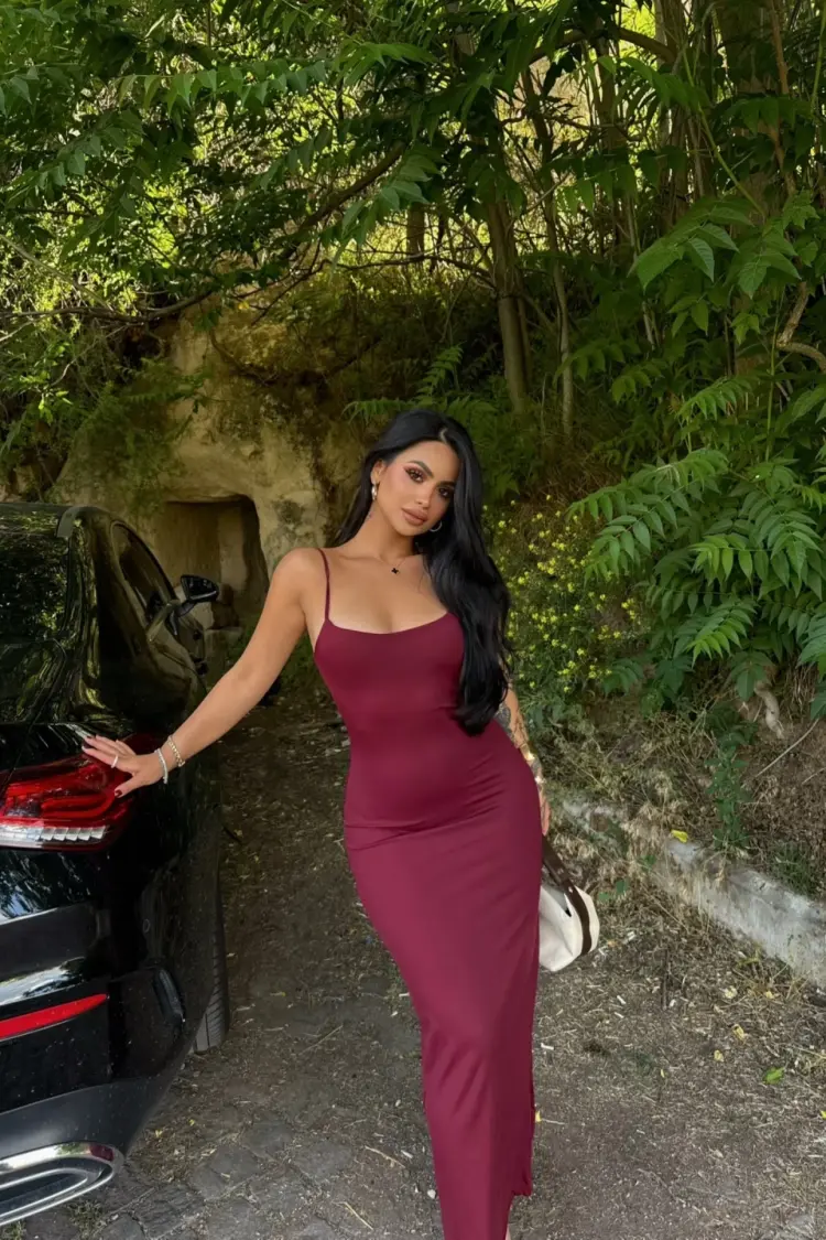Claret Red Sexy Elegant Formal Glam Dress