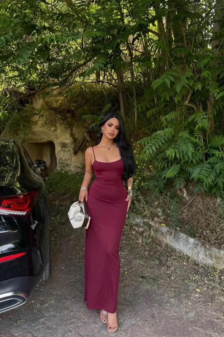 Claret Red Sexy Elegant Formal Glam Dress