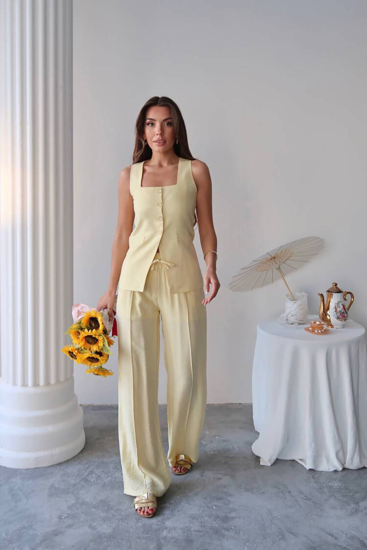 Elegant Palazzo Set With Flap Pocket - Brand: Mode Roy - Women's Clothing Wholesale - Globality Store
