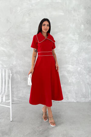 Elegant Fit And Flare Dress - Brand: Mode Roy - Women's Clothing Wholesale - Globality Store