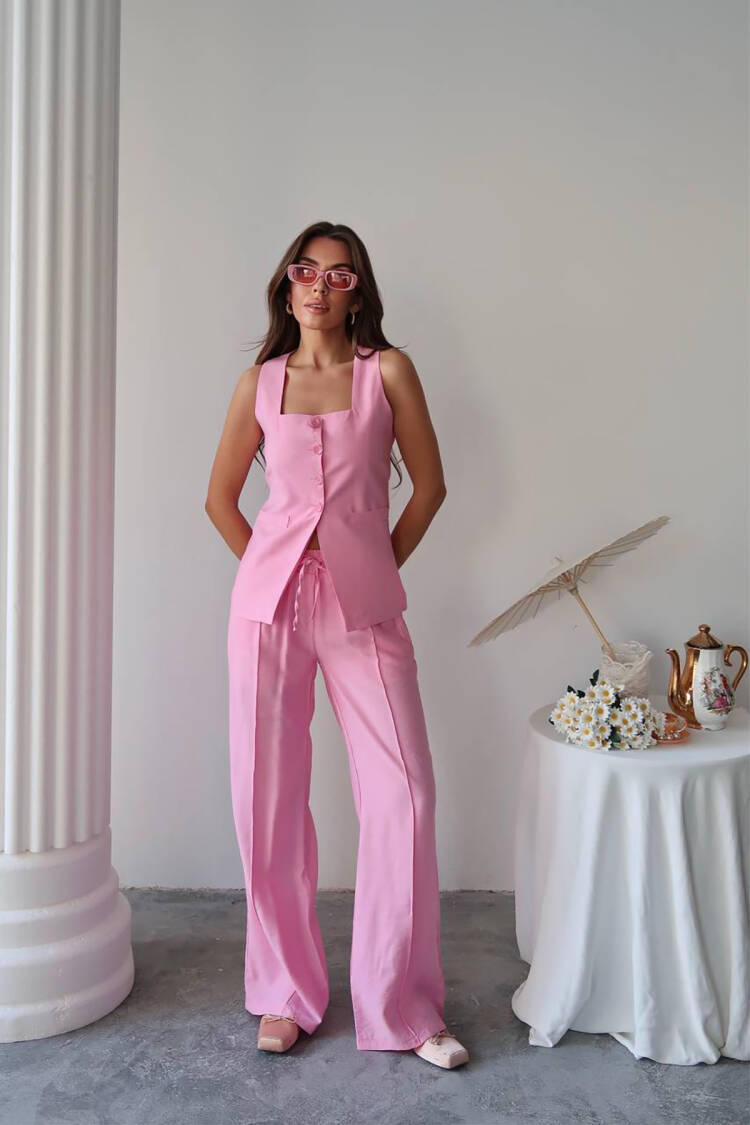 Elegant Casual Set With Palazzo Pants - Brand: Mode Roy - Women's Clothing Wholesale - Globality Store