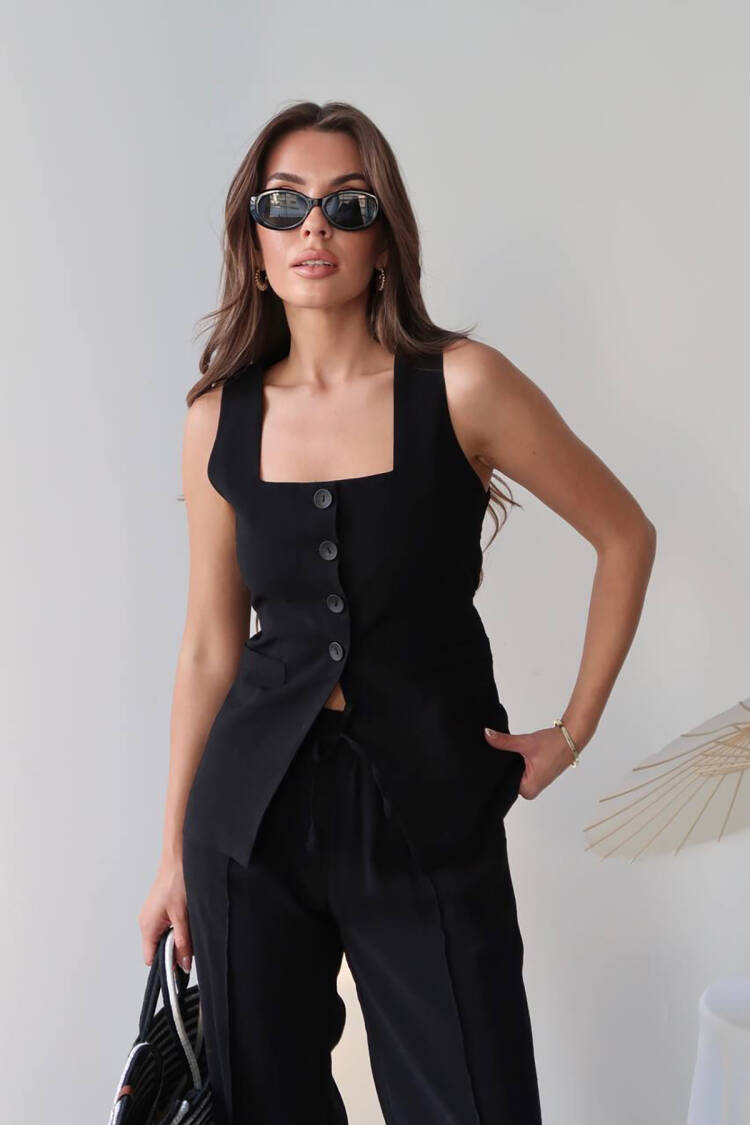 Elegant Formal Slim Fit Vest - Brand: Mode Roy - Women's Clothing Wholesale - Globality Store